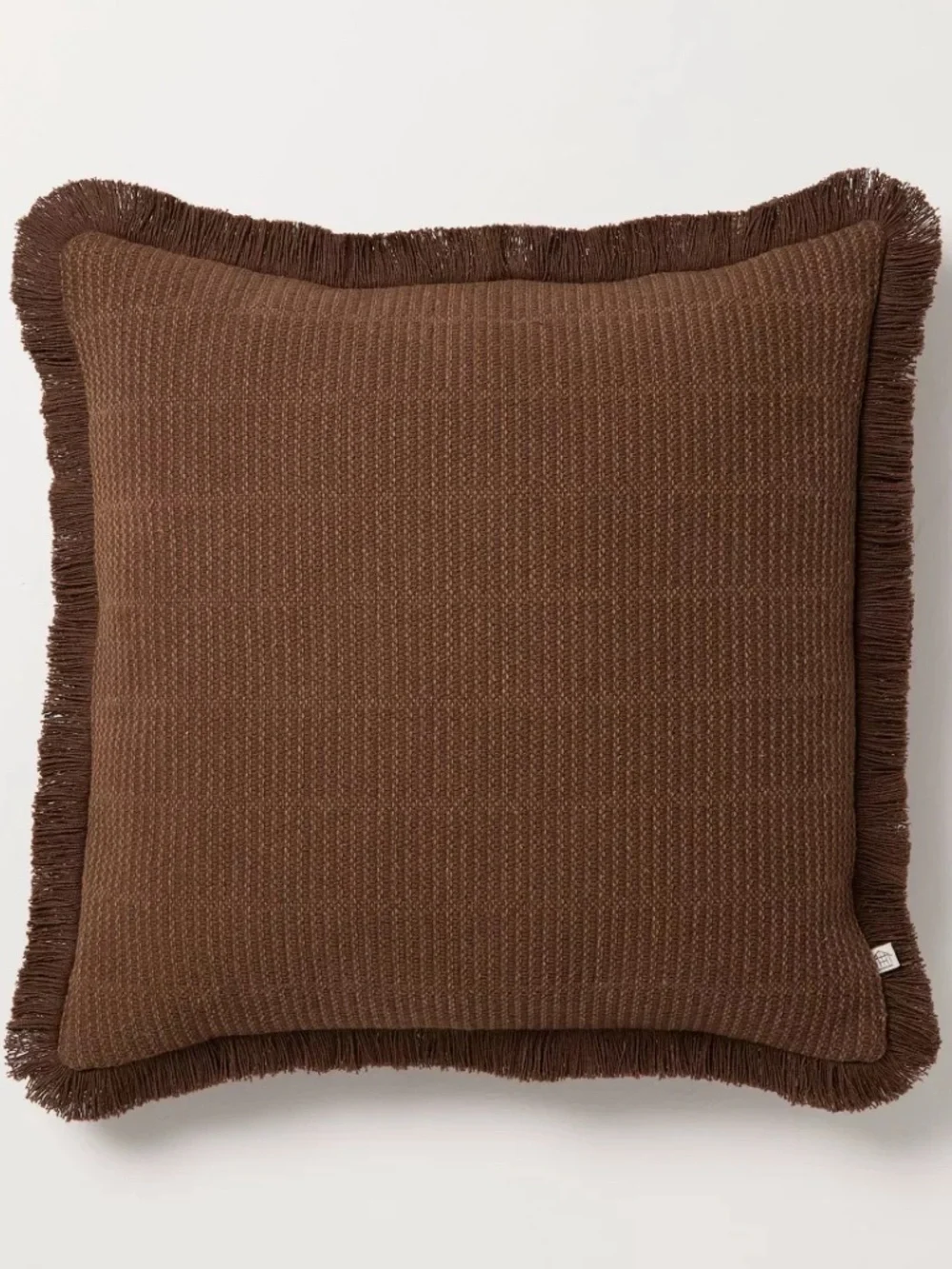 Hearth & Hand Brown Woven Fringe Accent Pillow